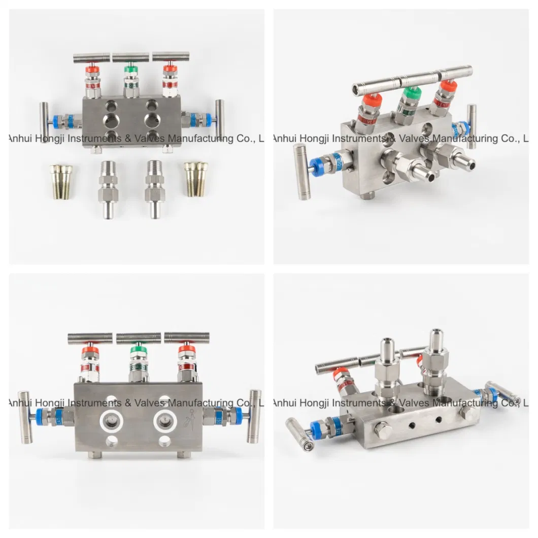 SS316 5 Valve Manifolds for Rosemount Transmitter Stainless Steel 6000psi Manifolds 5 Way